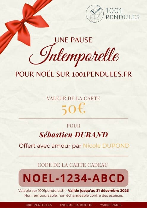 Carte cadeau personnalisée Montant du cadeau : 50 €