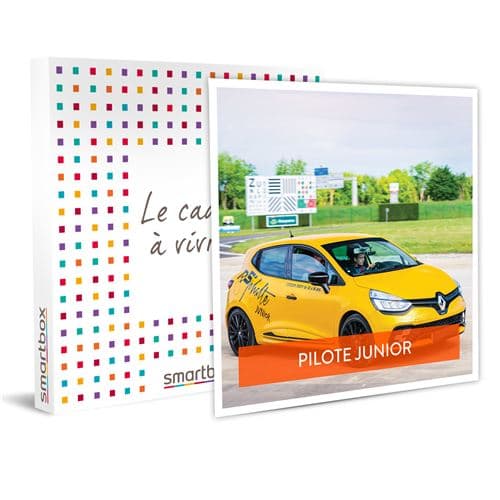 Stage d’initiation à la conduite junior : 2 tours de circuit en Clio RS pour 1 enfant - SMARTBOX - Coffret Cadeau Sport & Aventure